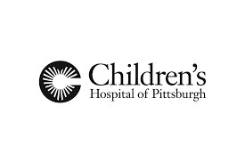 A black and white logo of children 's hospital of pittsburgh.