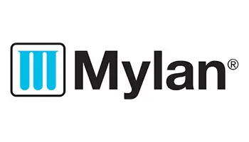 A logo of mylan is shown.
