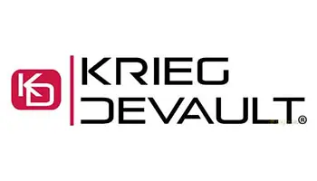 A logo of krieg devau