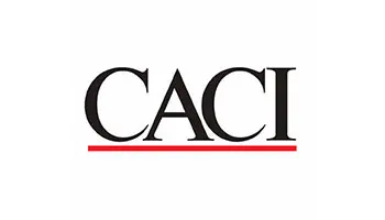A black and red logo for caci