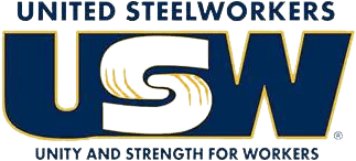 A green and yellow logo for the steel works.